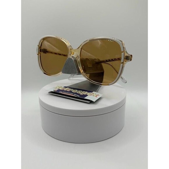 NEW Vintage Oversize Sunglasses | Non RX | Brown/White Plastic Frame | USA Made main image 7